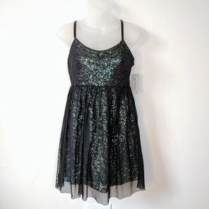 NWT Sequin Tulle Black Dress